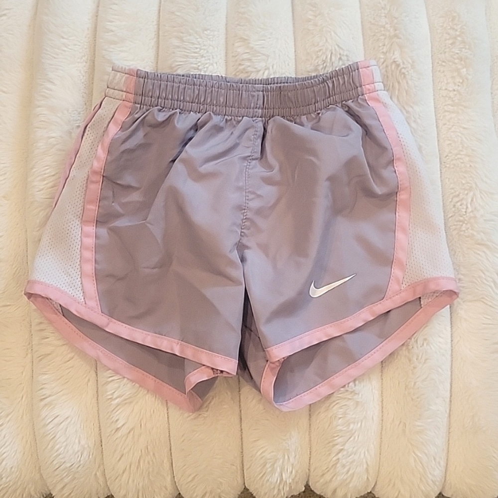 Nike Dri-Fit Athletic Shorts pink, white grey Girls XS